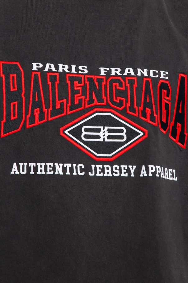 早期完売★BALENCIAGA COTTON CREWNECK Tシャツ★New Balenciaga White Logo Cotton Jersey Crew Neck Short Sleeves